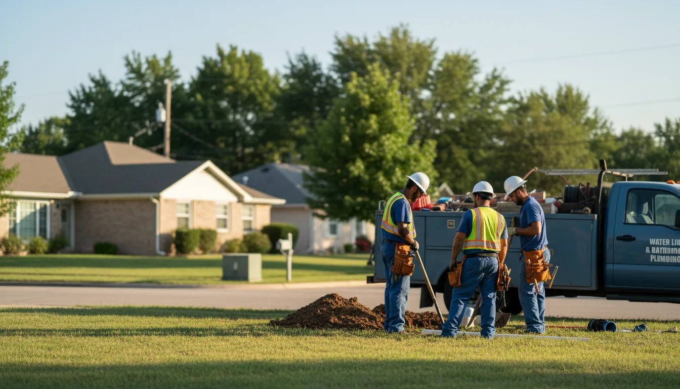 Residential water line and bathroom plumbing service in South Sterling, PA